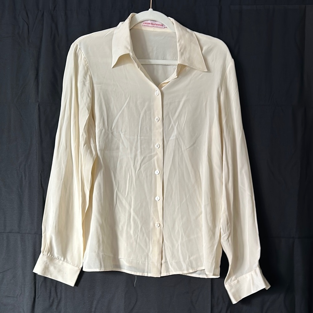 Chico's Cream Button-Up Blouse